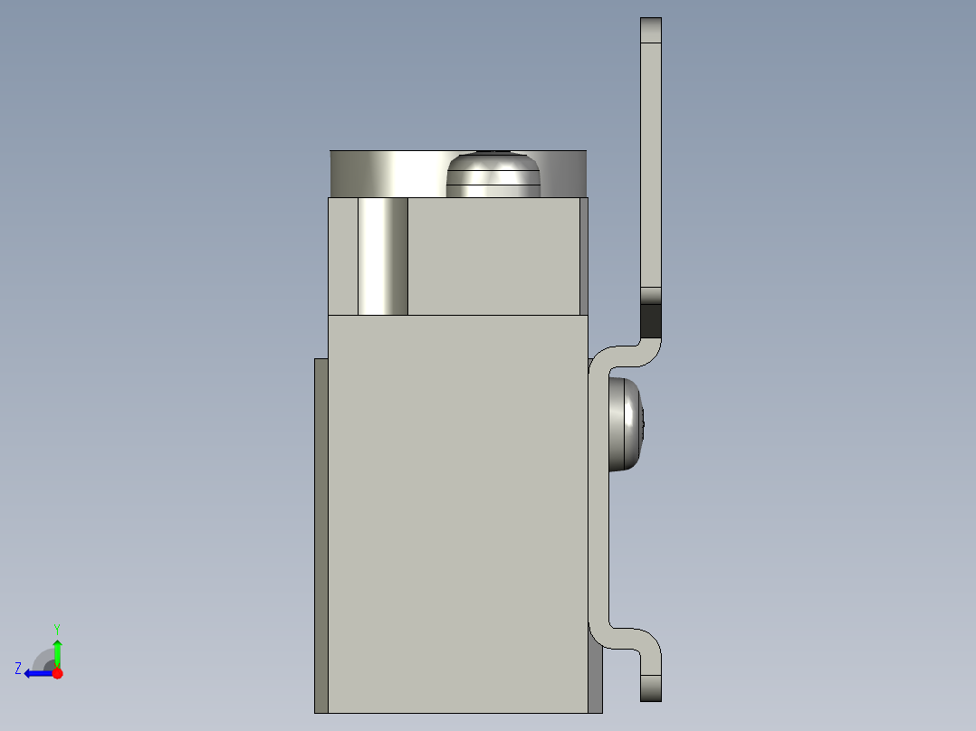 SY5120-5LZD-01-F2-电磁阀-带侧面式托架-SMC右视图