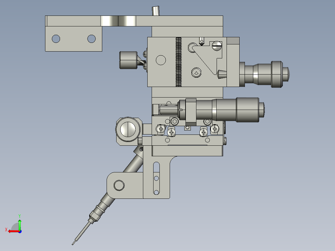 三维调整架step后视图