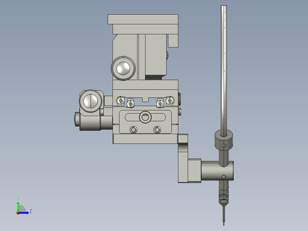 三维调整架step左视图