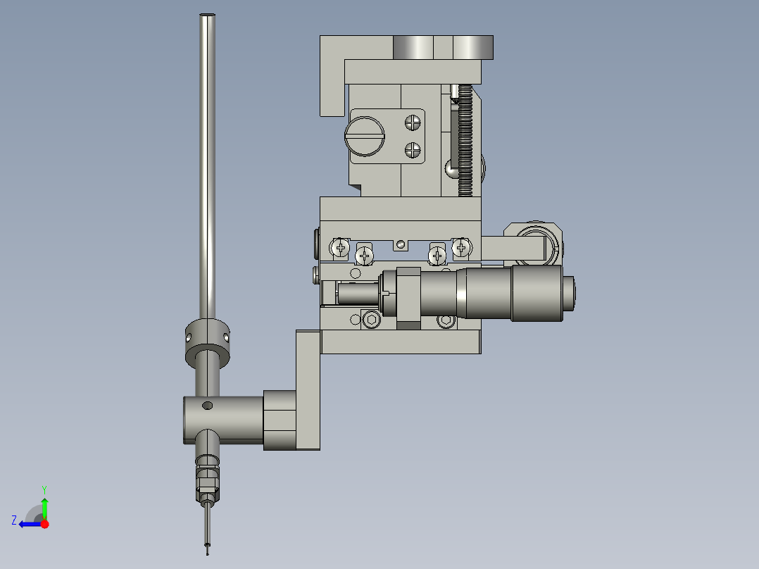 三维调整架step右视图