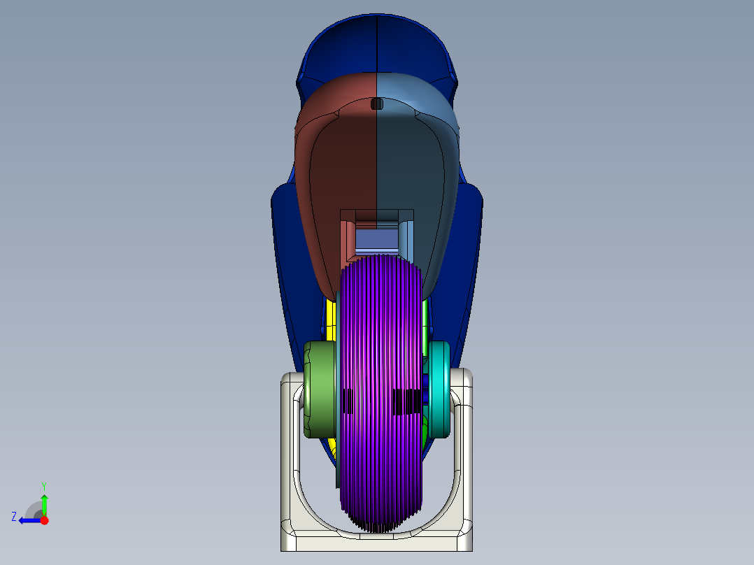 两轮遥控摩托车右视图