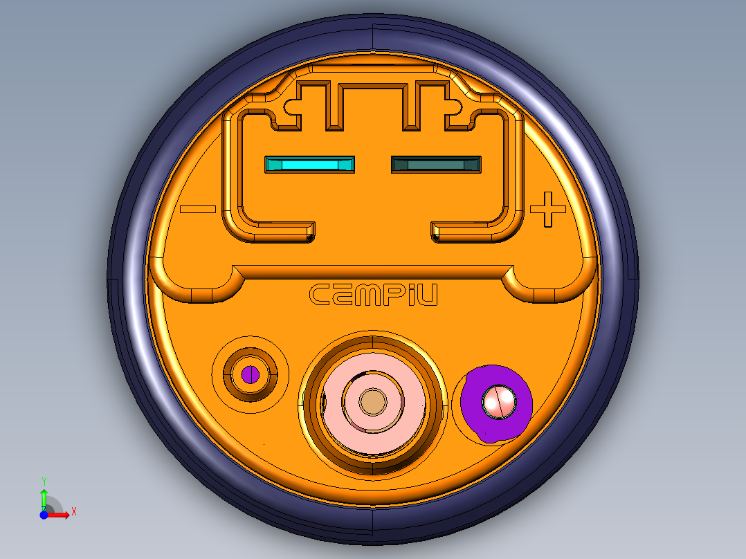 燃油泵总成的装置前视图