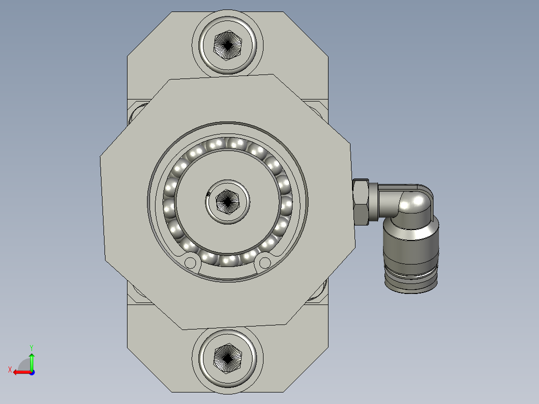 XM-02-03气缸旋转组件后视图