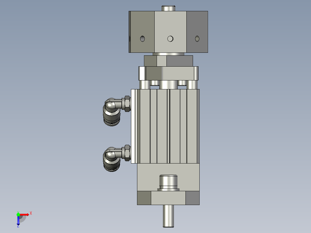 XM-02-03气缸旋转组件俯视图