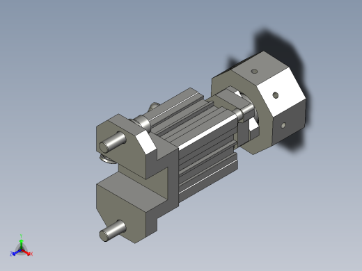 XM-02-03气缸旋转组件正等轴测缩略图