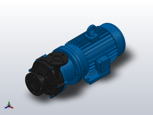 CQF型塑料磁力泵（进口直径35~50）[25CQF-15]正等轴测缩略图