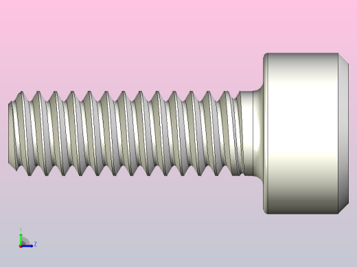 M2x6mm内六角螺钉左视缩略图