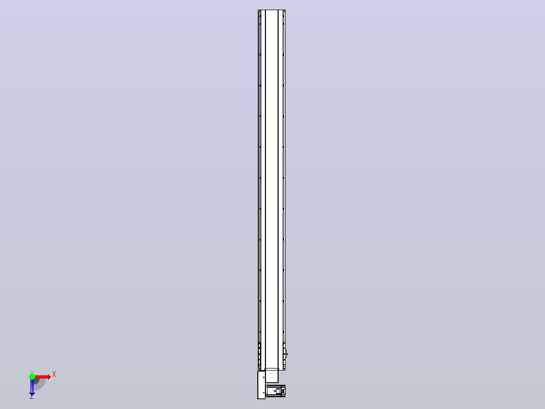 皮带直线轴半封闭可选导轨TPA-HNB-175D-140-L2050-ML-C-P75-N3俯视图
