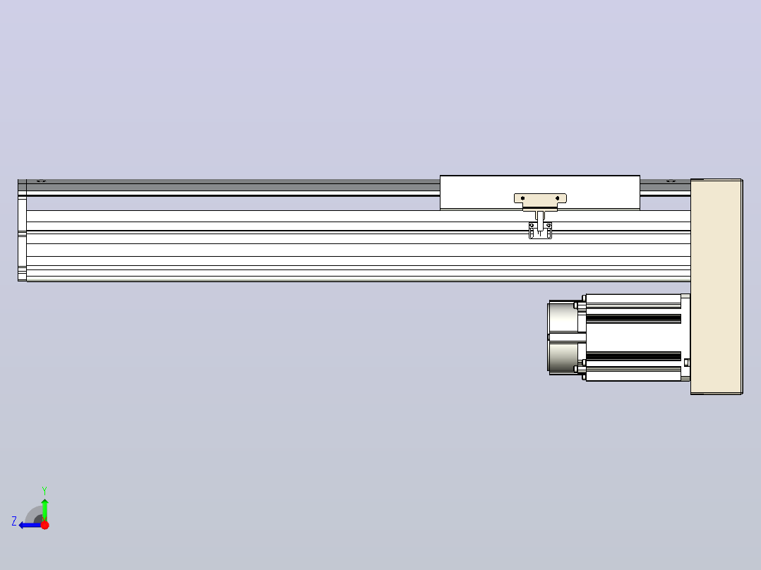 日规模组半封闭丝杆TPA-HNR-220D-3210C-L400-MP-Y-P1K-N3右视图