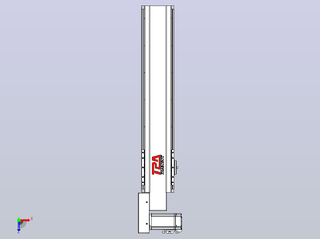 皮带直线轴半封闭可选导轨TPA-HNB-120D-110-L450-ML-Y-P40-N3俯视图