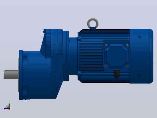 RXF67法兰轴伸式安装斜齿轮减速机RX67-Y0.75-4P-80-M1-0°-Φ160右视缩略图