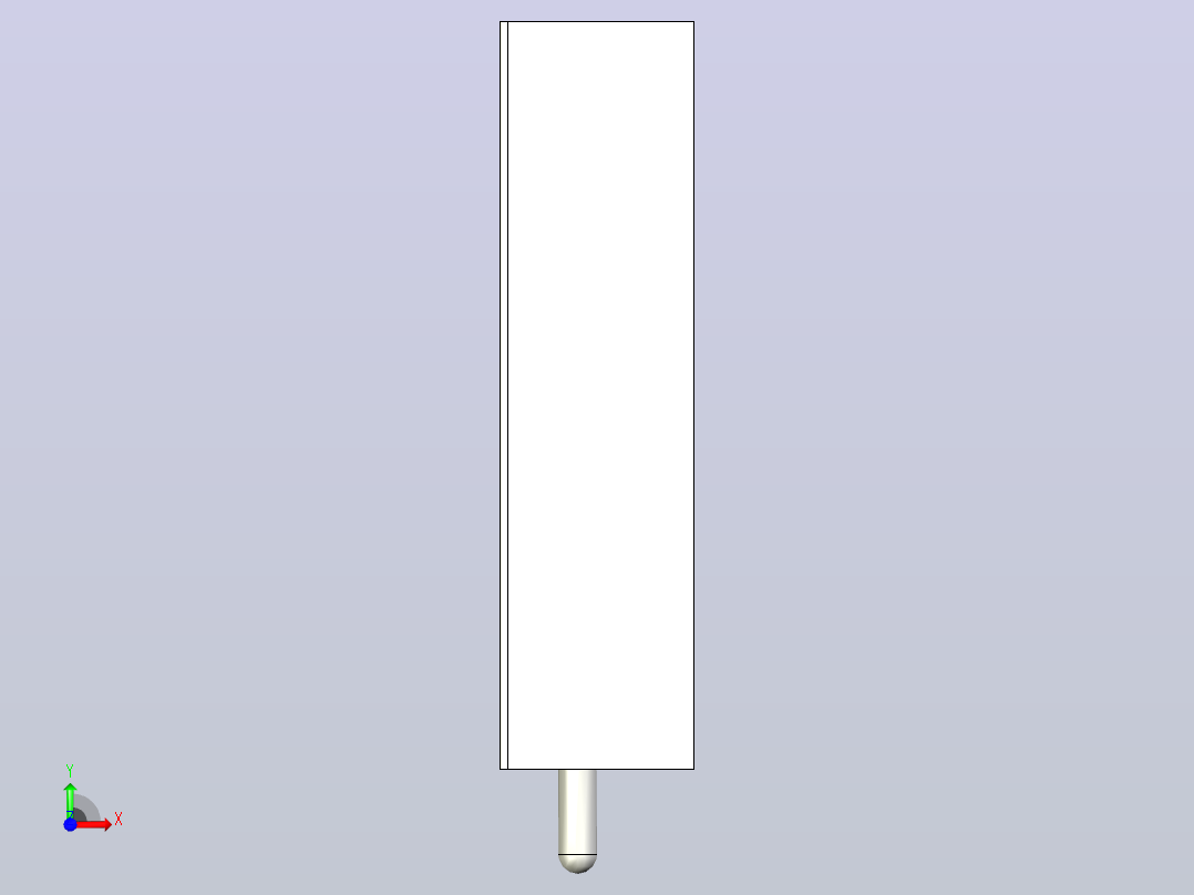 蓝色散热器尺寸25 x 12 6 x 6 5 mm孔18 3mm销固定ipt前视图