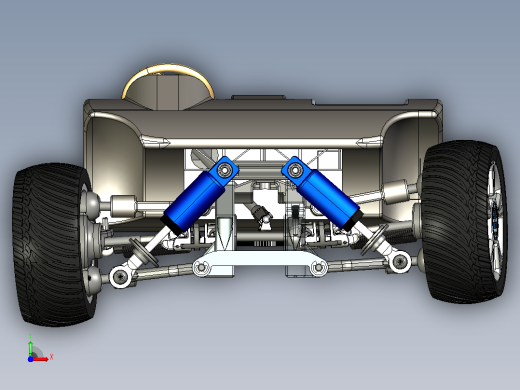 汽车悬挂系统double-wishbone-suspension CREO前视缩略图