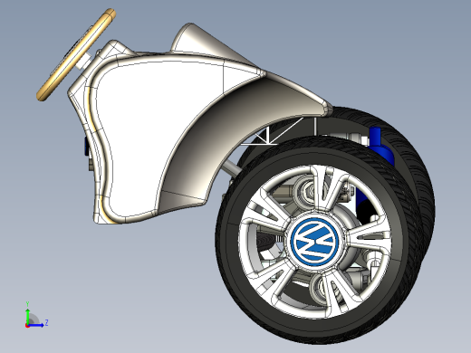 汽车悬挂系统double-wishbone-suspension CREO左视缩略图