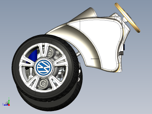 汽车悬挂系统double-wishbone-suspension CREO右视缩略图