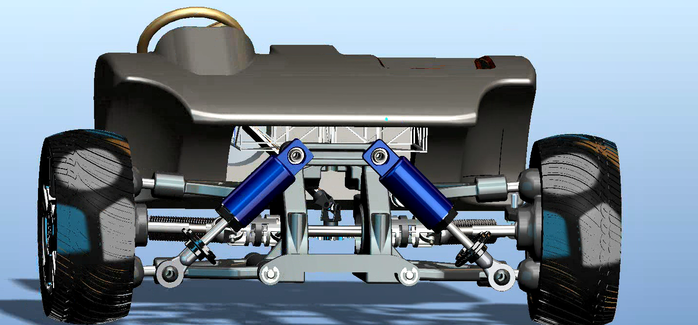 汽车悬挂系统double-wishbone-suspension CREO