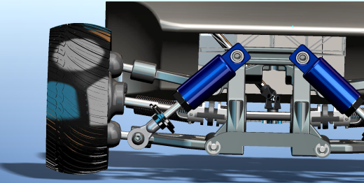 汽车悬挂系统double-wishbone-suspension CREO缩略图