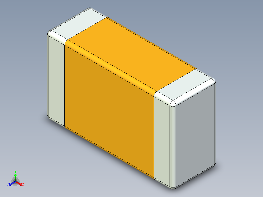 片式电容器封装 （SMD）CAPC2012X70N正等轴测图
