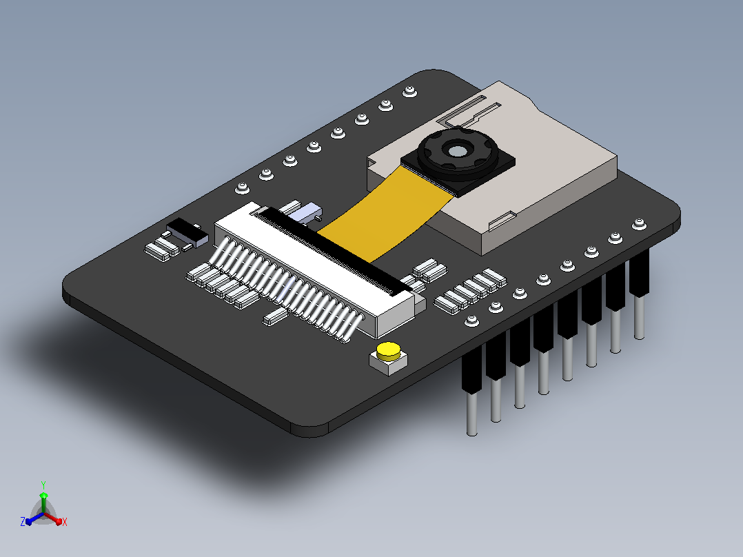 ESP32凸轮模块正等轴测图