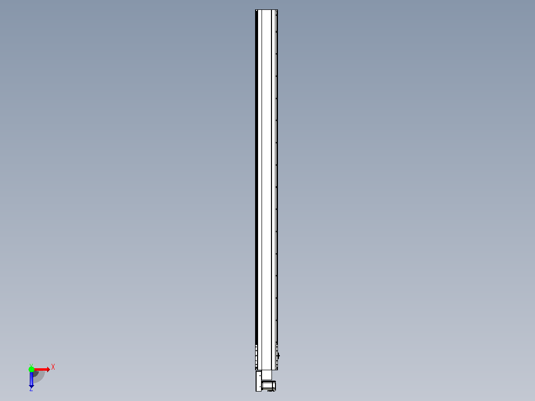 皮带直线轴半封闭可选导轨TPA-HNB-202D-140-L2900-ML-C-P75-N3俯视图