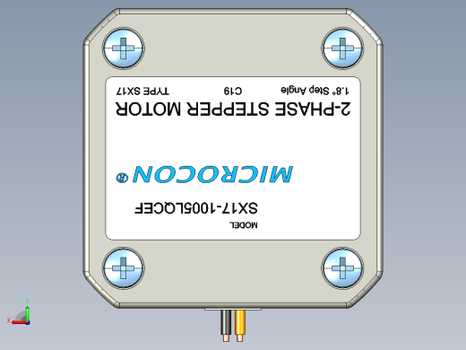 步进电机NEMA 17 MICROCON SX17-1005LQCEF后视缩略图
