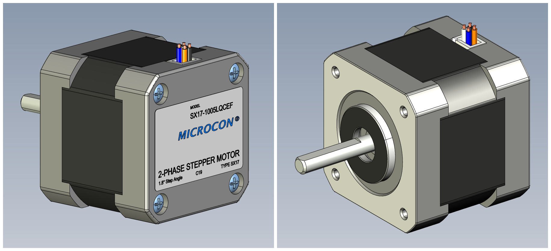 步进电机NEMA 17 MICROCON SX17-1005LQCEF