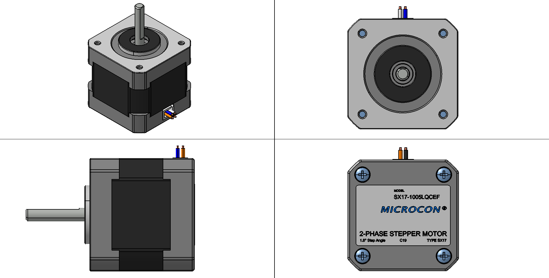 步进电机NEMA 17 MICROCON SX17-1005LQCEF