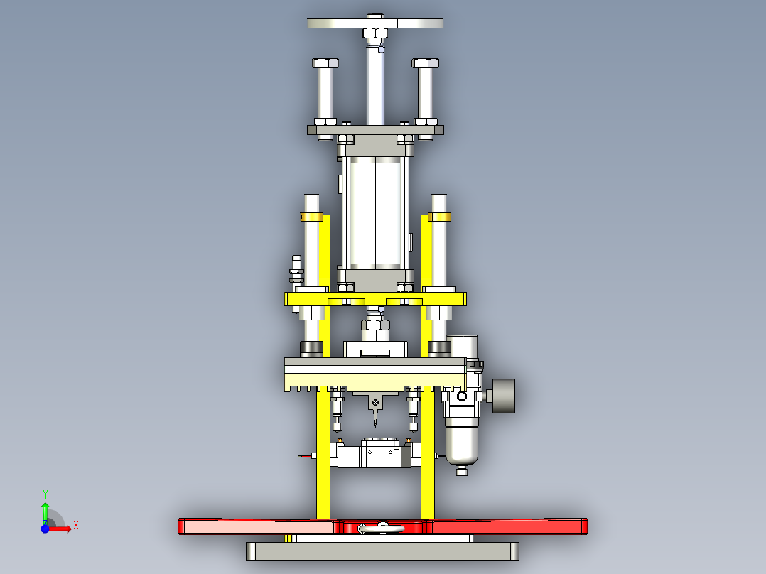 切割压力机前视图
