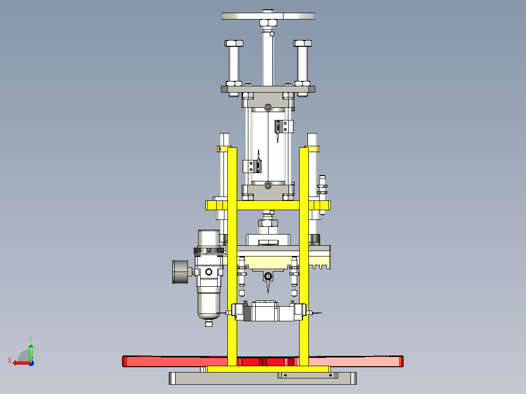 切割压力机后视图