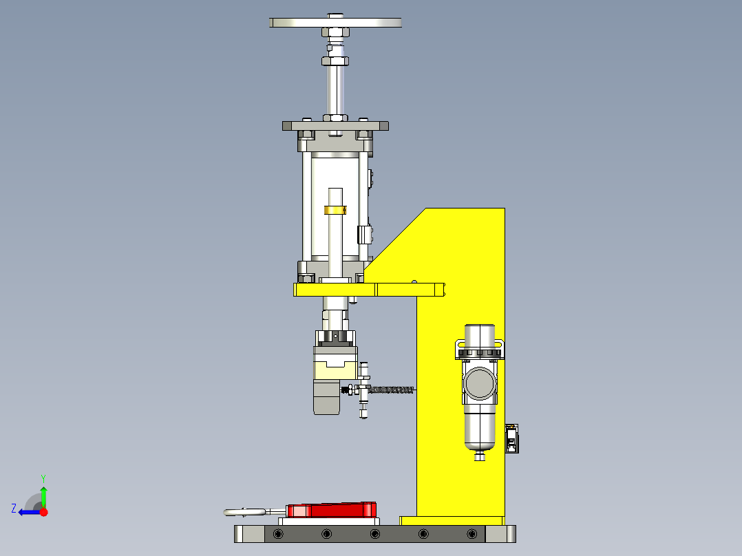 切割压力机右视图