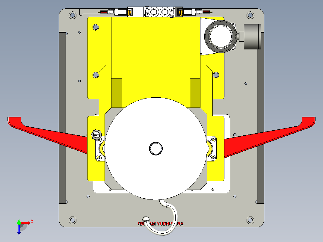 切割压力机俯视图
