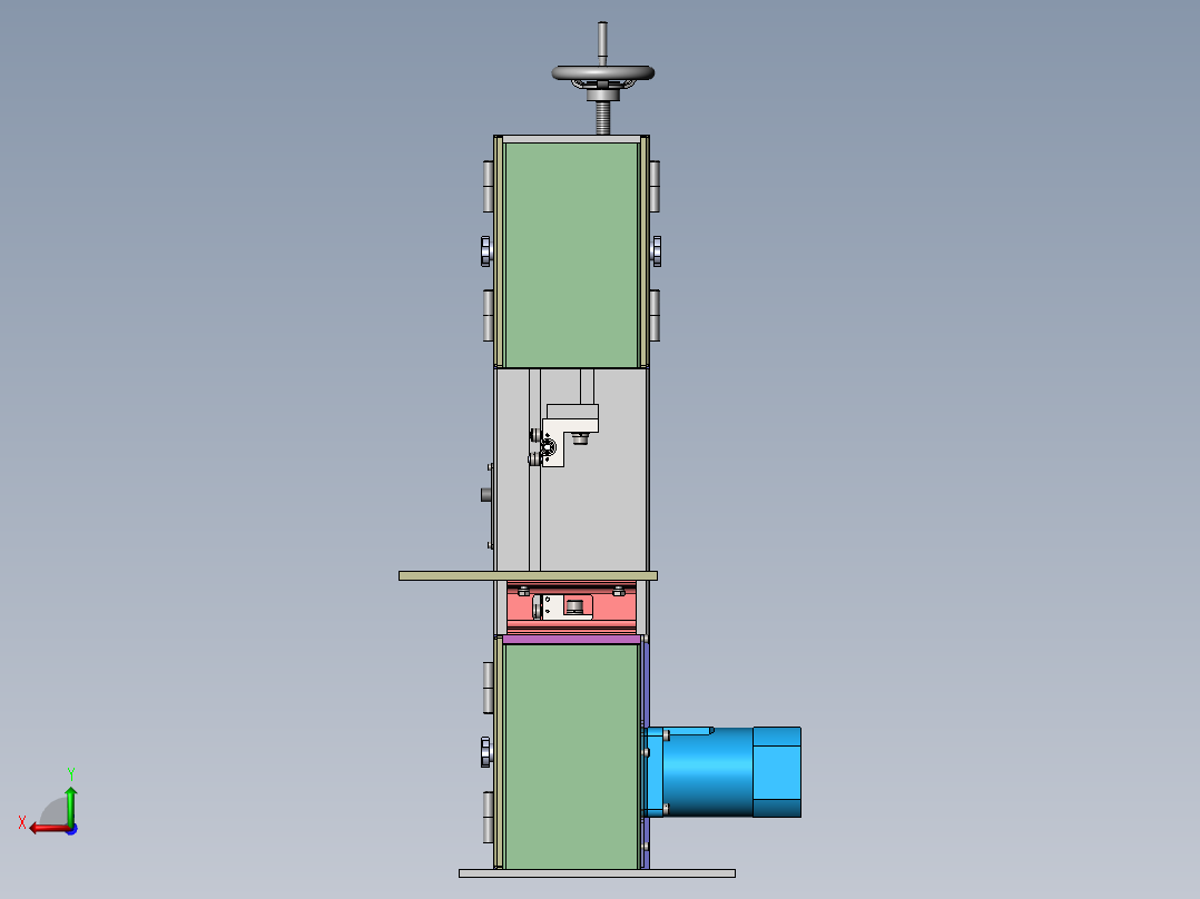 立式带锯床sw12可编辑前视图