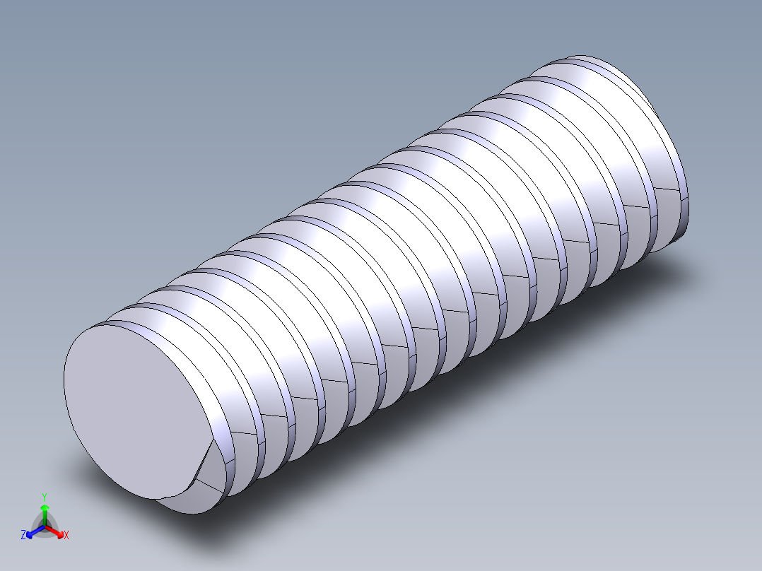 蜗杆正等轴测图