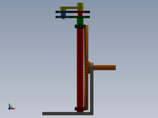 solidworks 25000 - 1一级减速器装配图前视缩略图