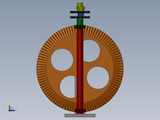 solidworks 25000 - 1一级减速器装配图左视缩略图