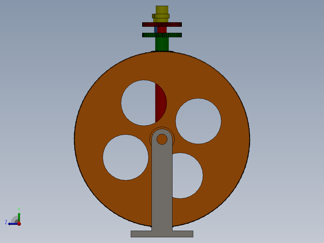 solidworks 25000 - 1一级减速器装配图右视图
