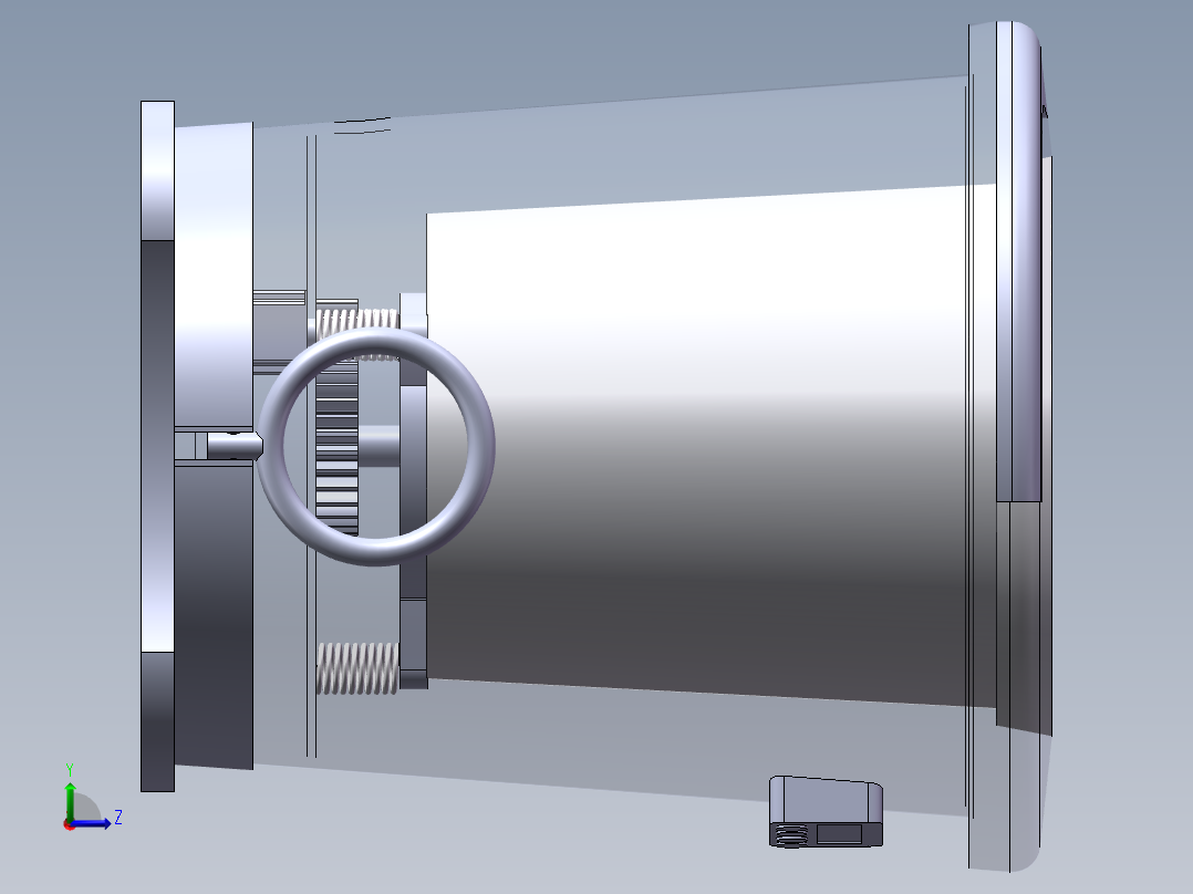 小型洗衣机左视图