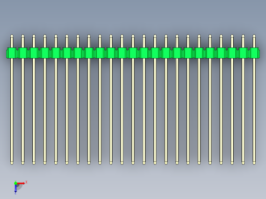 彩色公头100mil（2.54mm）系列-DS1021_green_2x23p_100mil_Type43_rev1.0俯视缩略图