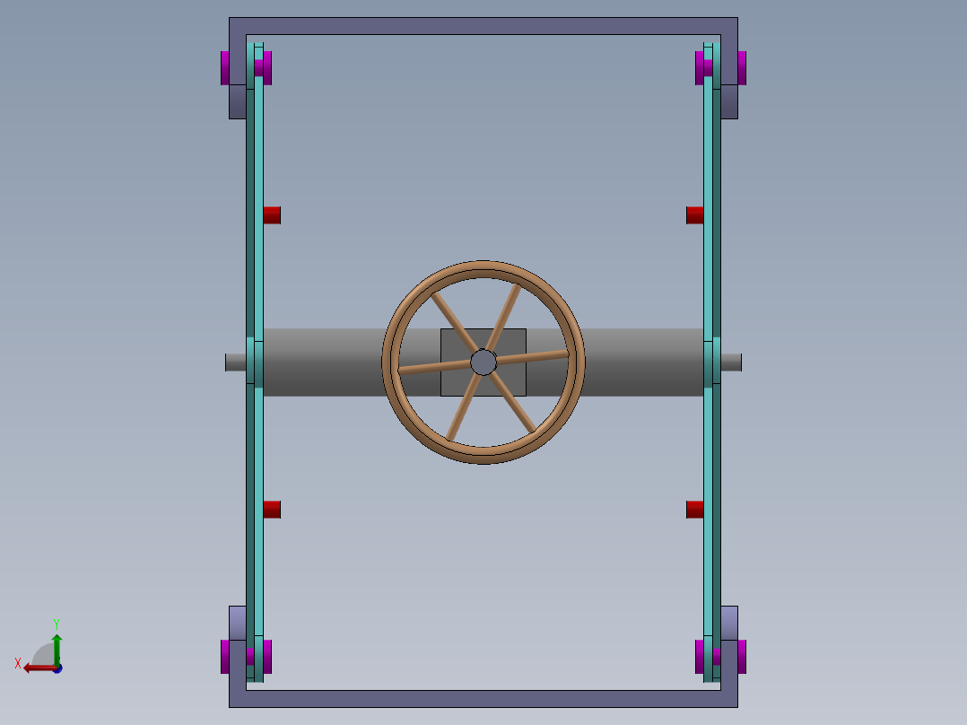 手动剪叉式升降平台后视图