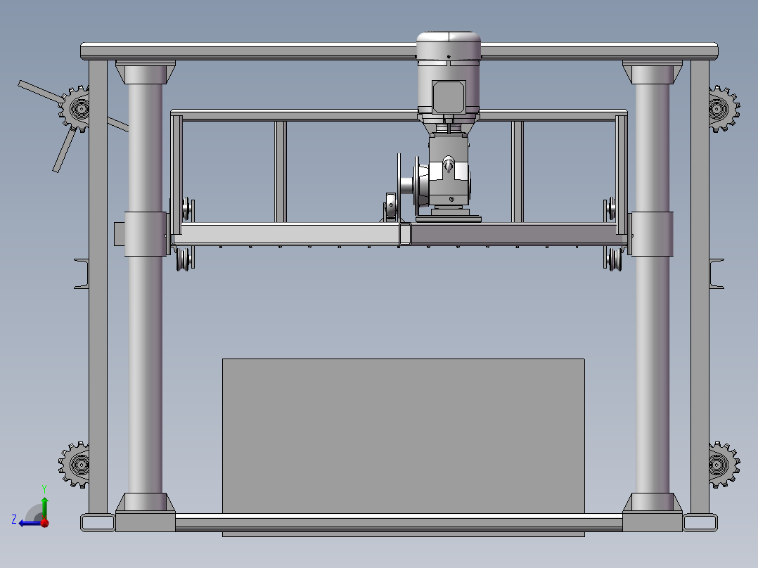 128大型数控切割机床右视图