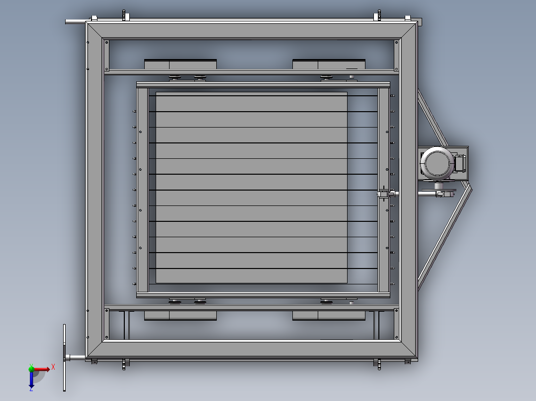 128大型数控切割机床俯视图