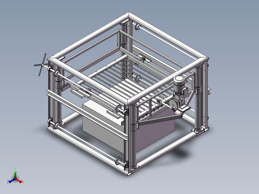 128大型数控切割机床正等轴测图