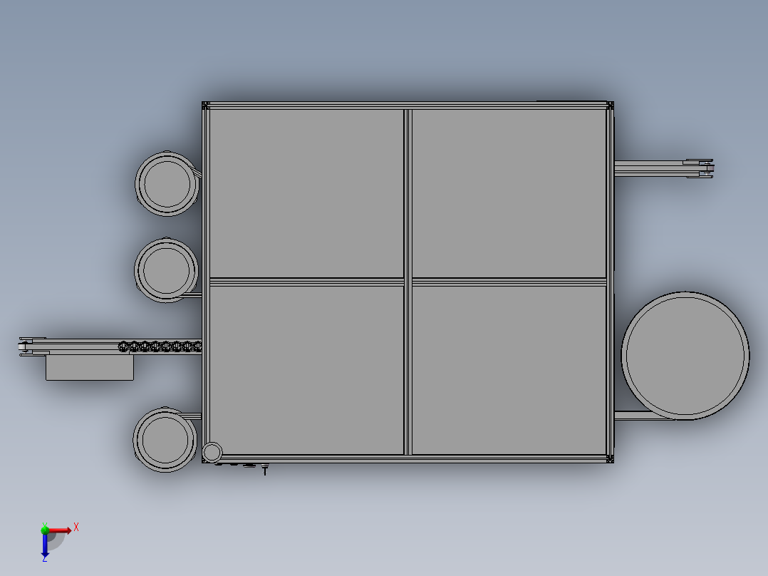 灯头装配机总装俯视图