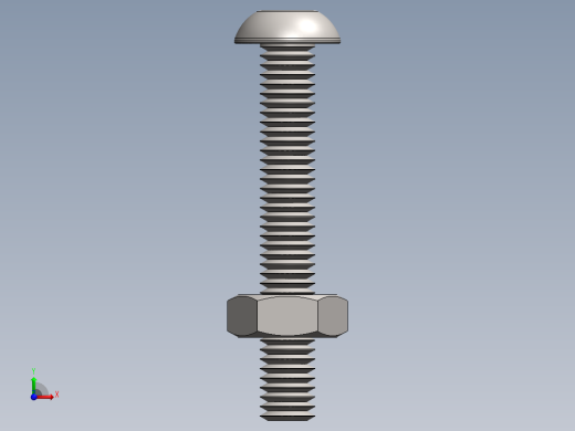 紧固件-M3 Stainless Round Head前视缩略图
