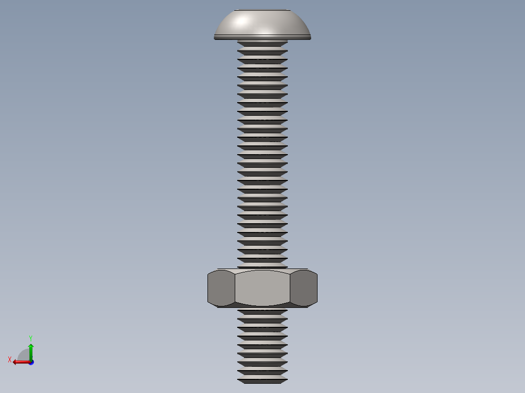 紧固件-M3 Stainless Round Head后视图