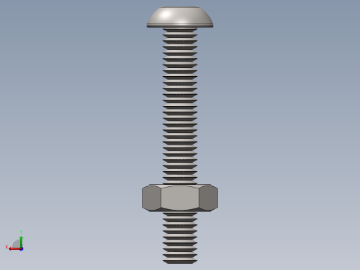 紧固件-M3 Stainless Round Head后视缩略图