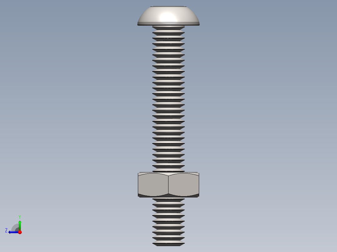 紧固件-M3 Stainless Round Head右视图