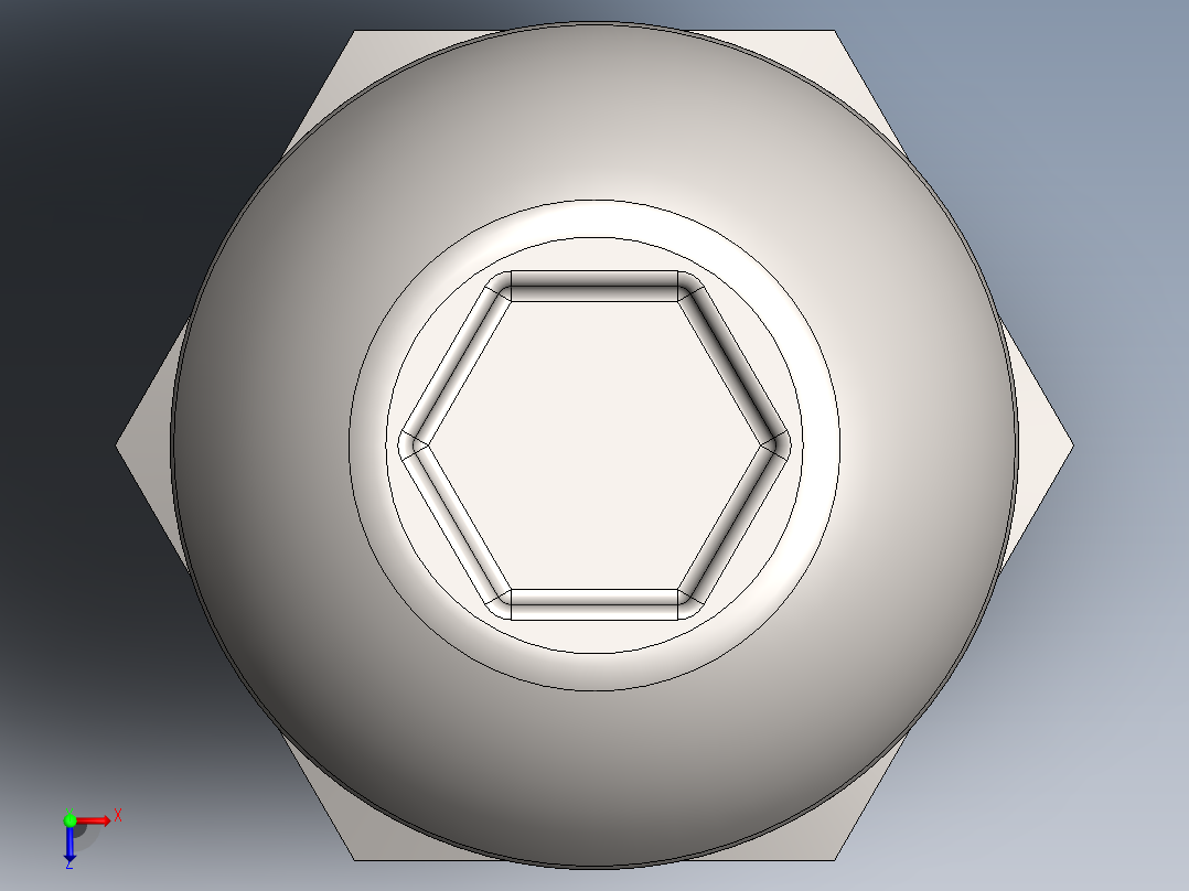 紧固件-M3 Stainless Round Head俯视图