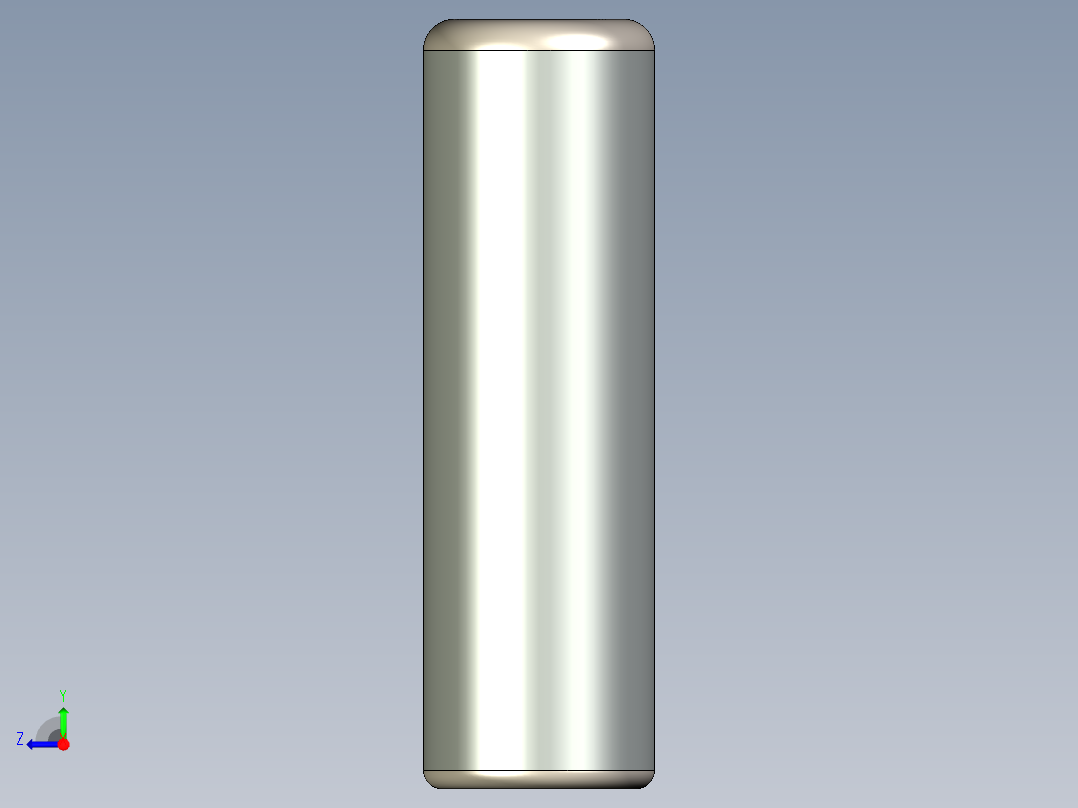 紧固件-IGES 0.3750 Alignment Dowel右视图