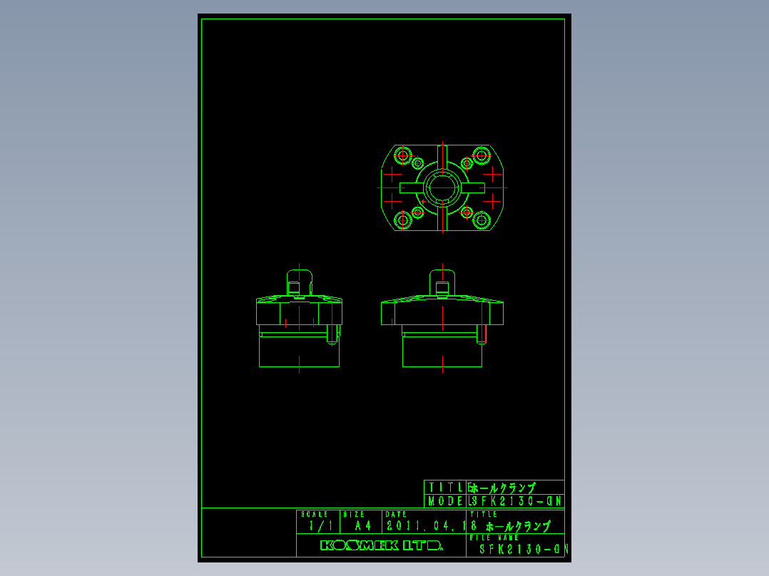 KOSMEKSFK2130-GN多系列多零件图纸模型多系列多零件图纸模型